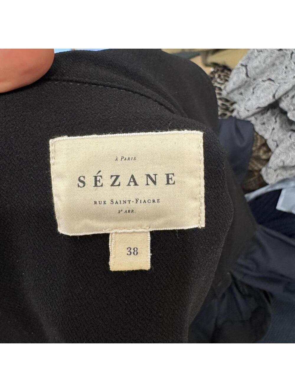 Sézane Women's Black and Navy Dress
